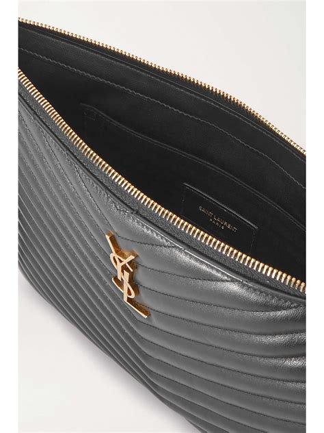 ysl quilted leather pouch|saint laurent monogram pouch.